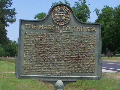 The March to the Sea Marker. Click for full size. The March to the Sea Marker image. Click for full size.