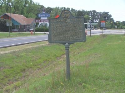 The March to the Sea Marker looking South on US 301. Click for full size. The March to the Sea Marker looking South on US 301 image. Click for full size.