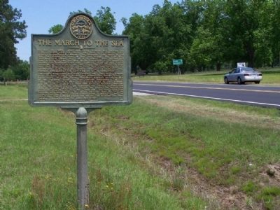 The March to the Sea Marker, looking North. Click for full size. The March to the Sea Marker, looking North image. Click for full size.