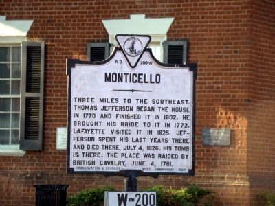 Monticello Marker image. Click for full size.