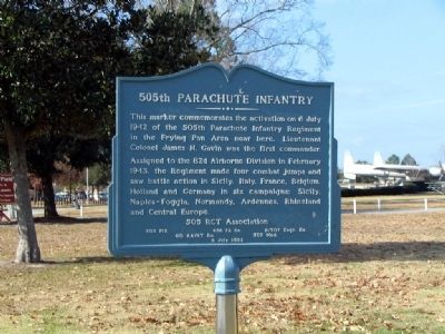 505th Parachute Infantry Marker. Click for full size. 505th Parachute Infantry Marker image. Click for full size.