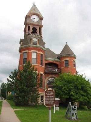 Merrill City Hall and Marker image. Click for full size.