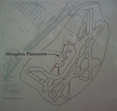 Map of Abingdon Plantation on The Industrial Age Marker image. Click for full size.
