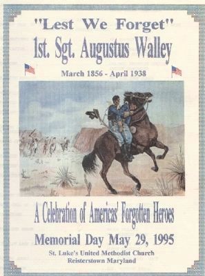 "Lest We Forget, 1st Sgt. Augustus Walley" image. Click for full size.
