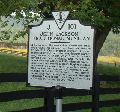 John Jackson—Traditional Musician Marker image. Click for full size.
