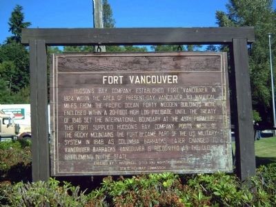 Fort Vancouver Marker. Click for full size. Fort Vancouver Marker image. Click for full size.