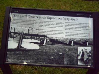 The 321st Observation Squadron (1923-1941) Marker. Click for full size. The 321st Observation Squadron (1923-1941) Marker image. Click for full size.