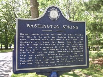 Washington Spring Marker. Click for full size. Washington Spring Marker image. Click for full size.