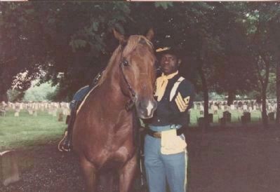 Buffalo Soldier Re-enactor at Special Memorial Day Tribute, 1996 image. Click for full size.