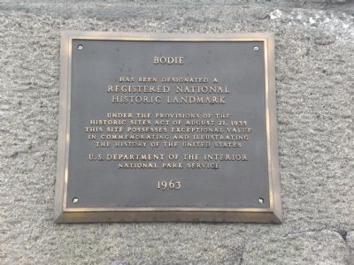 Bodie National Historic Landmark Marker, circa 1963 image. Click for full size.