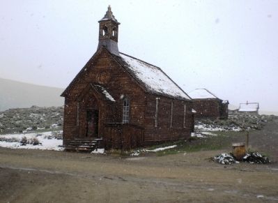 Bodie Methodist Church, constructed in 1882. Click for full size. Bodie Methodist Church, constructed in 1882 image. Click for full size.