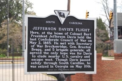 Jefferson Davis's Flight Marker image, Touch for more information