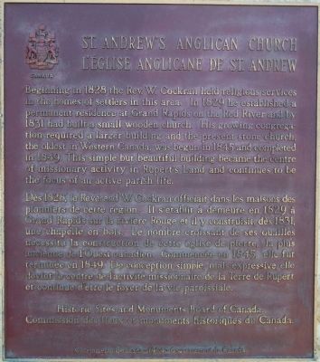 St. Andrew's Anglican Church Marker. Click for full size. St. Andrew's Anglican Church Marker image. Click for full size.