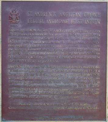 St. Andrew's Anglican Church Marker image. Click for full size.