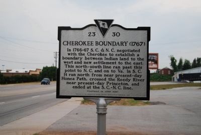 Cherokee Boundary (1767) Marker. Click for full size. Cherokee Boundary (1767) Marker image. Click for full size.