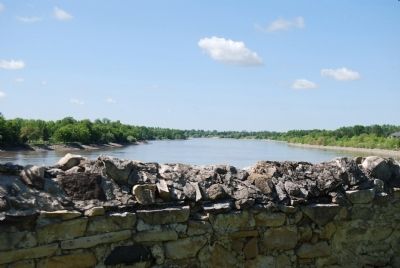 Red River beyond church wall. Click for full size. Red River beyond church wall image. Click for full size.