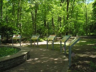 Markers in Baylor Massacre Park. Click for full size. Markers in Baylor Massacre Park image. Click for full size.