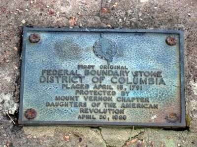 First Original Federal Boundary Stone Marker. Click for full size. First Original Federal Boundary Stone Marker image. Click for full size.