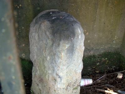 First Original Federal Boundary Stone Imprisoned in the Seawall. Click for full size. First Original Federal Boundary Stone Imprisoned in the Seawall image. Click for full size.