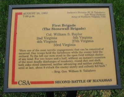 First Brigade Marker. Click for full size. First Brigade Marker image. Click for full size.