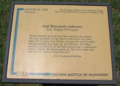 2nd Wisconsin Infantry Marker image. Click for full size.
