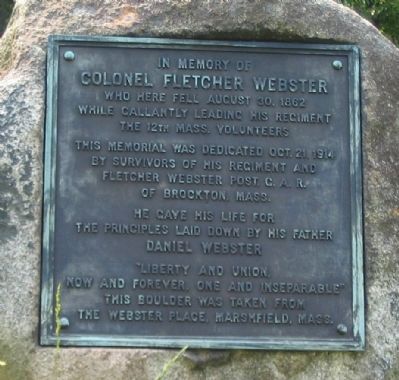 Colonel Fletcher Webster Memorial image. Click for full size.