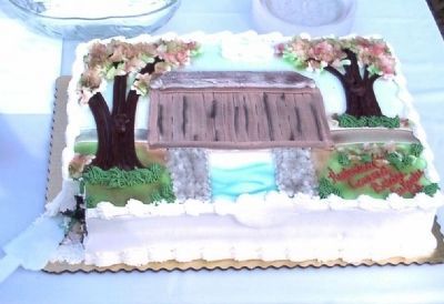 Euharlee Creek Covered Bridge Cake. Click for full size. Euharlee Creek Covered Bridge Cake image. Click for full size.