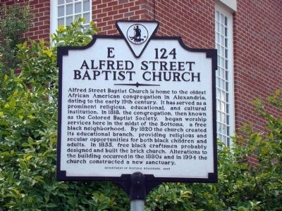 Alfred Street Baptist Church Marker image. Click for full size.