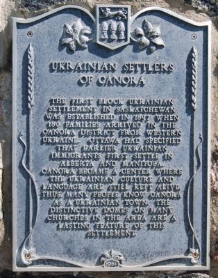 Ukrainian Settlers of Canora Marker image. Click for full size.