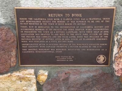 Return to Bodie Marker image. Click for full size.