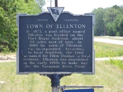 Town of Ellenton Marker image. Click for full size.