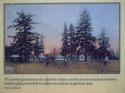 Picture in upper right of the Vancouver Barracks Parade Ground Marker image. Click for full size.
