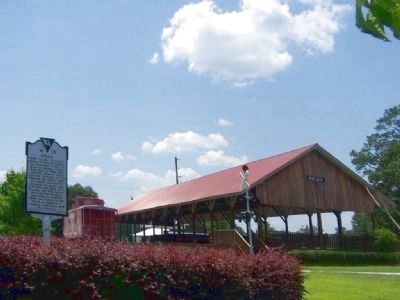 Hilda Marker with Old Depot, now a pavillion. Click for full size. Hilda Marker with Old Depot, now a pavillion image. Click for full size.