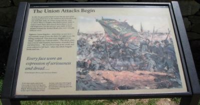 The Union Attacks Begin Marker image. Click for full size.