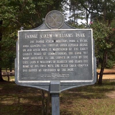 Fannie Askew Williams Park side of marker. Click for full size. Fannie Askew Williams Park side of marker image. Click for full size.