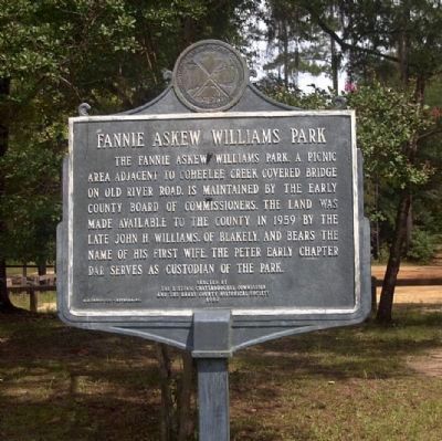 Fannie Askew Williams Park side of marker image. Click for full size.