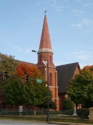 Christ Church (Episcopal) and Marker -<br>West Corner of South Church & East Coffee image. Click for full size.