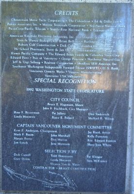 Captain George Vancouver Monument Plaza Marker </b>[Panel 3] image. Click for full size.