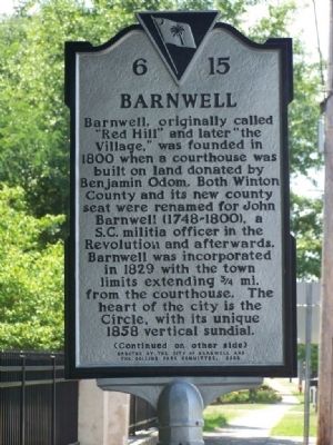Barnwell Marker image. Click for full size.
