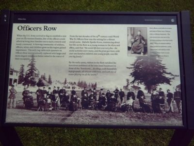 Officers Row Marker. Click for full size. Officers Row Marker image. Click for full size.