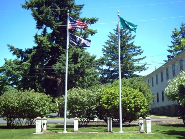 Flags at the Clark County Veterans Memorial image. Click for full size.