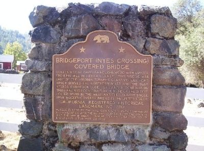 Bridgeport (Nyes Crossing) Covered Bridge Marker image. Click for full size.