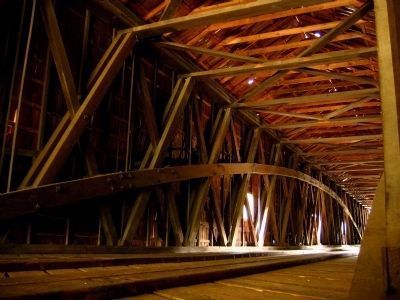 View inside the Bridgeport Covered Bridge image. Click for full size.