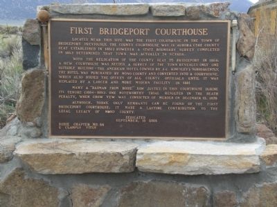 First Bridgeport Courthouse Marker. Click for full size. First Bridgeport Courthouse Marker image. Click for full size.