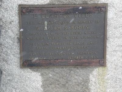 Bodey's Grave Marker image. Click for full size.