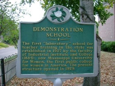 Demonstration School Marker. Click for full size. Demonstration School Marker image. Click for full size.