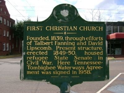 First Christian Church Marker. Click for full size. First Christian Church Marker image. Click for full size.