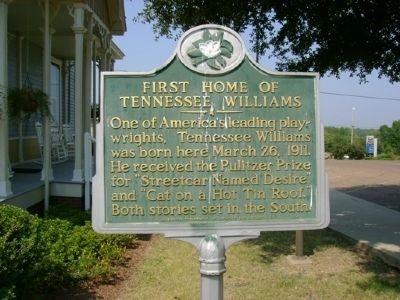 First Home of Tennessee Williams Marker image. Click for full size.