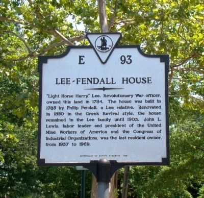 Lee-Fendall House Marker. Click for full size. Lee-Fendall House Marker image. Click for full size.