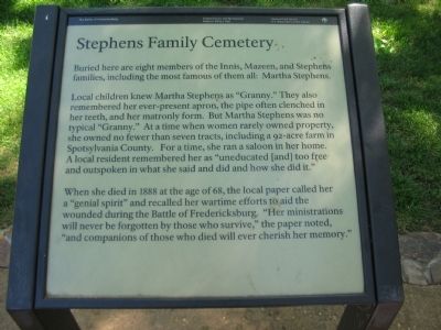 Stephens Family Cemetery Marker image. Click for full size.